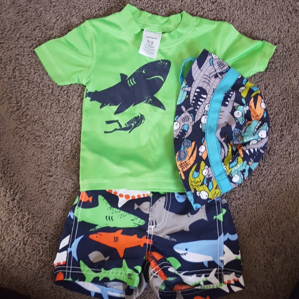 Baby boy bathing suit and rash guard